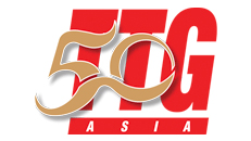 Logo featuring "50" in gold intertwined over large red letters "TTG." Below, the word "ASIA" is in white on a red background, subtly highlighting the spirit of Sustainability Awards.